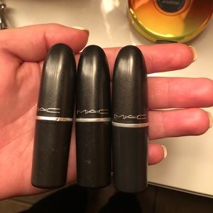 MAC TRIO Lipsticks; Angel, Shygirl, & Hautecore